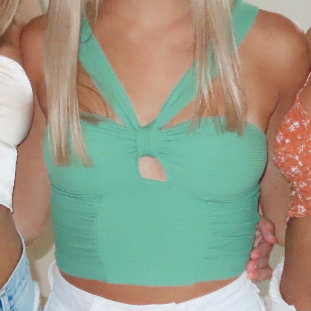 Urban Outfitters Green Crop Top